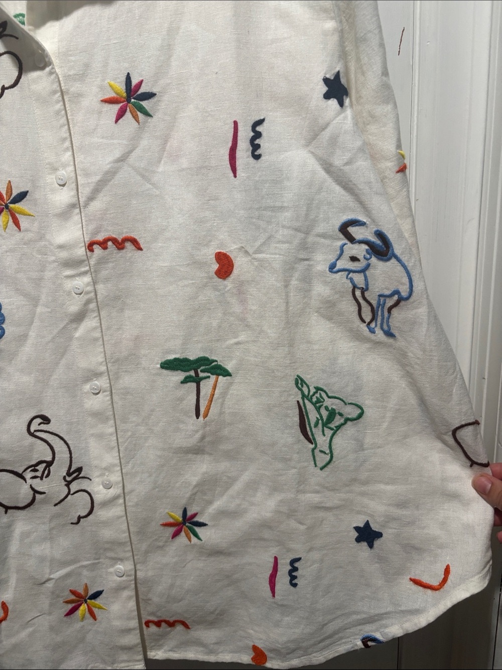 SEZANE x G. KERO Marzia embroidered button down shirt limited edition - Picture 5 of 6